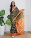 MG 350 Plain Linen Digital Printed Sarees Wholesale Price In Surat